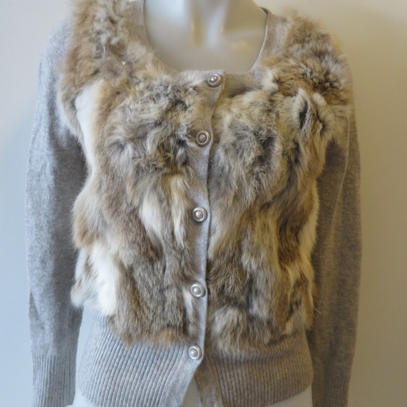 SUNCOO GREY CARDIGAN SWEATER TOP SZ: S * - Picture 2 of 7